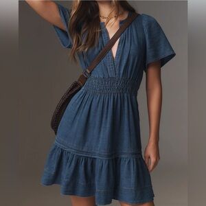 NWOT Anthropologie Denim Somerset Mini Dress
